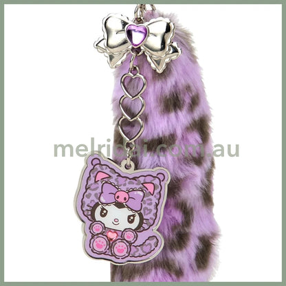 SANRIO | Kuromi Dangling Tail Mascot Strap 40×40×130mm (Leopard Gal Cat)