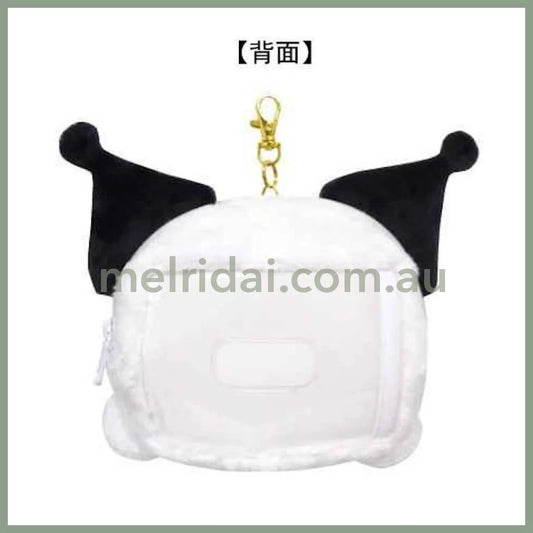 SANRIO | Kuromi Face Pass Case with Reel 104×128×40mm (Cheers Banzai Series)