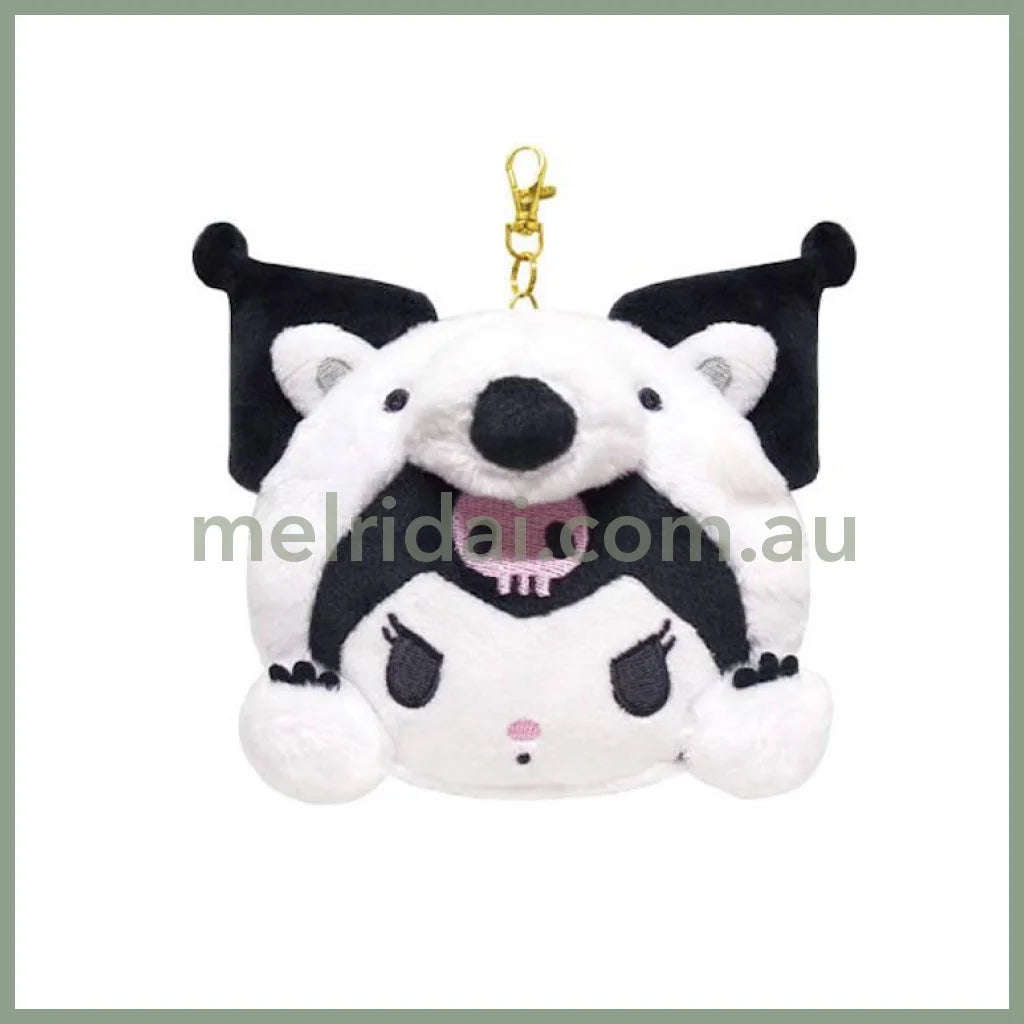 SANRIO | Kuromi Face Pass Case with Reel 104×128×40mm (Cheers Banzai Series)