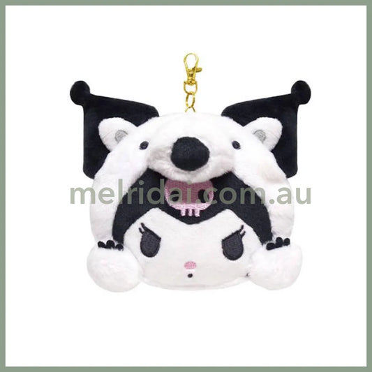 SANRIO | Kuromi Face Pass Case with Reel 104×128×40mm (Cheers Banzai Series)