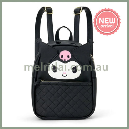 SANRIO | Kuromi Face-Shaped Backpack PU Leather 260 x 220 x 125mm