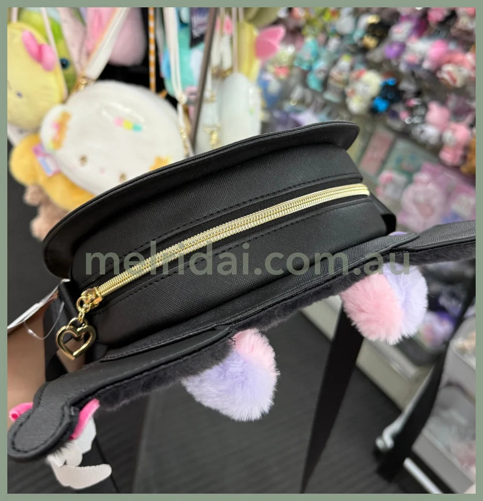 Sanrio | Kuromi Face-Shaped Shoulder Bag 27×7×21Cm (Romantic Room)