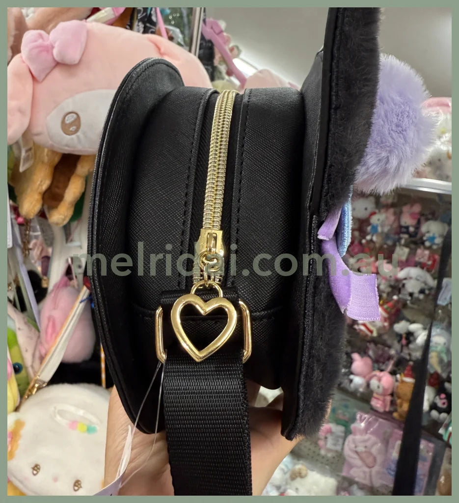 Sanrio | Kuromi Face-Shaped Shoulder Bag 27×7×21Cm (Romantic Room)