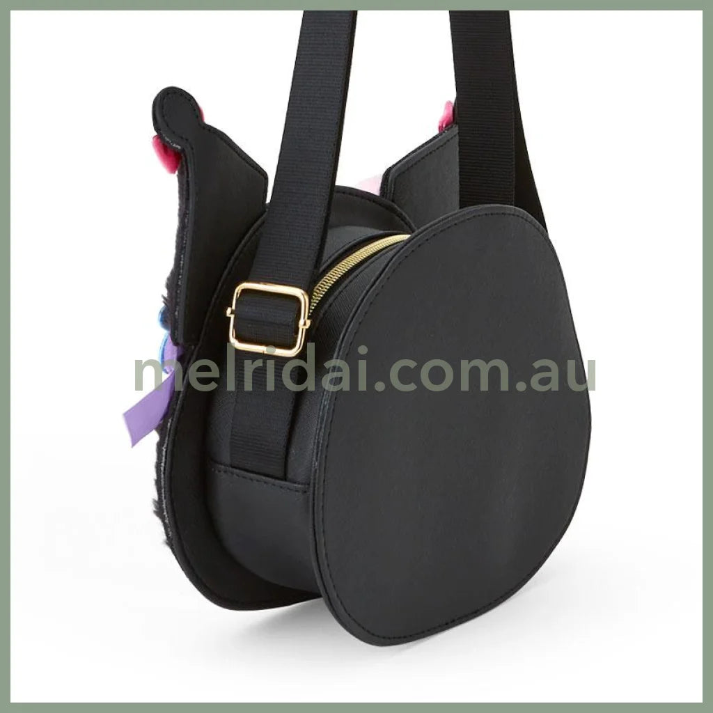 Sanrio | Kuromi Face-Shaped Shoulder Bag 27×7×21Cm (Romantic Room)