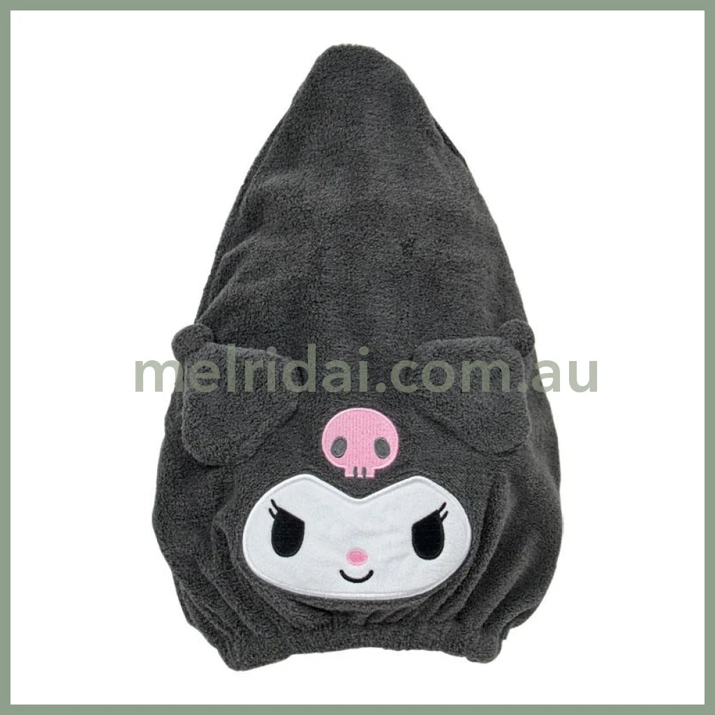 SANRIO | Kuromi Face - Shaped Towel Cap 21.9 x 17.8 x 5.3cm