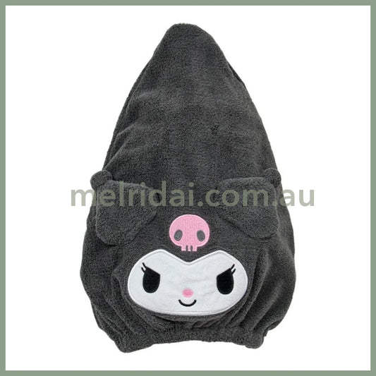SANRIO | Kuromi Face - Shaped Towel Cap 21.9 x 17.8 x 5.3cm