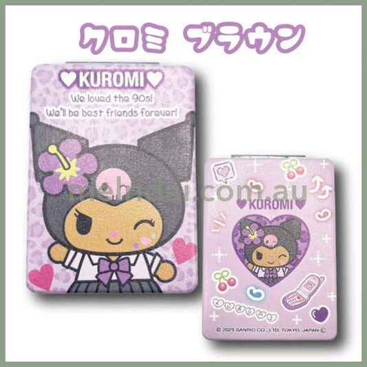 SANRIO | Kuromi Foldable Mirror Ｈ8.5×Ｗ6cm (Gal Series- Tan)