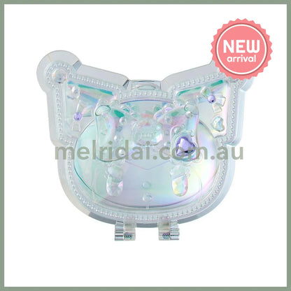 SANRIO | Kuromi Folding Stand Mirror 120×15×75mm (Face Aurora Hologram Sliver)
