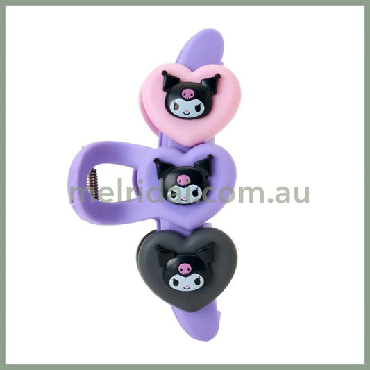SANRIO | Kuromi Hair Claw Clip 60×55×110mm (Heart)