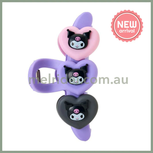 SANRIO | Kuromi Hair Claw Clip 60×55×110mm (Heart)