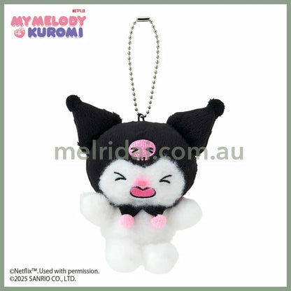 SANRIO | Kuromi Heart Plush Mascot Holder Keychain Bag Charm W10×D12×H5cm (Netflix My Melody & Kuromi)