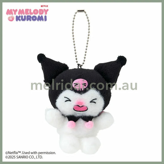 SANRIO | Kuromi Heart Plush Mascot Holder Keychain Bag Charm W10×D12×H5cm (Netflix My Melody & Kuromi)