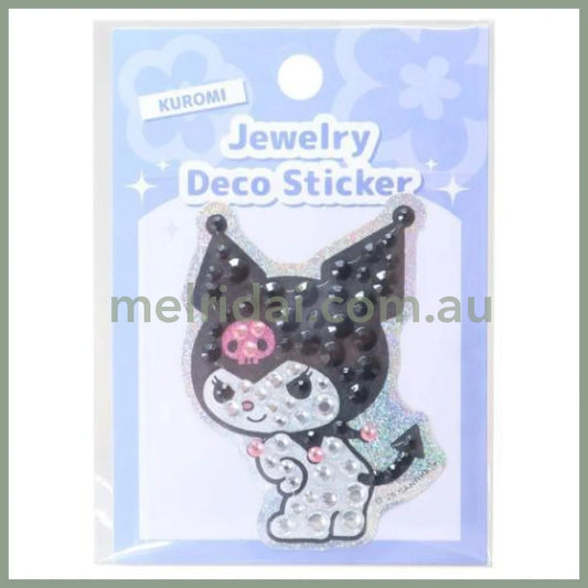 SANRIO | Kuromi Jewelry Deco Sticker 65×73×5mm (Gogo Gal Collection Glitter)