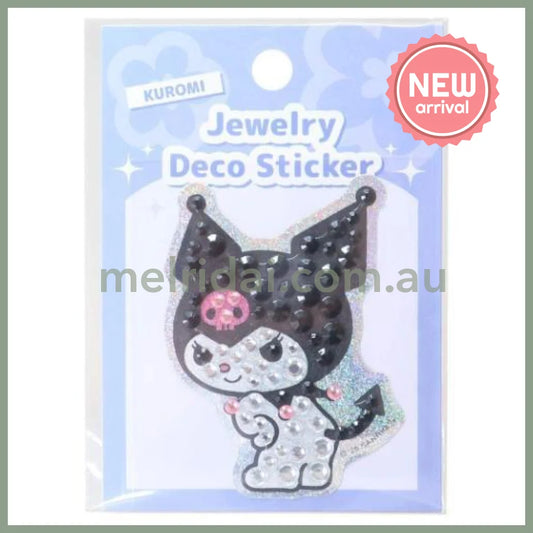 SANRIO | Kuromi Jewelry Deco Sticker 65×73×5mm (Gogo Gal Collection Glitter)