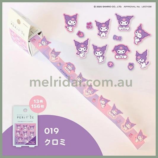 SANRIO | Kuromi Karakara Peritte Roll Sticker 28×47×78mm (8 styles x 12 each = 96 pieces)