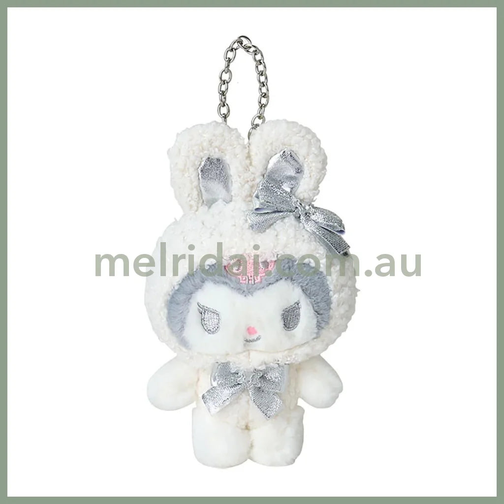 Sanrio | Kuromi Mascot Charm Holder Keychain 17.1 X 11.3 6.4Cm (Fluffy Snow Rabbit)