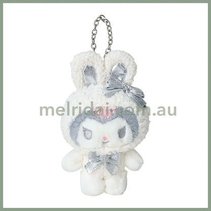 Sanrio | Kuromi Mascot Charm Holder Keychain 17.1 X 11.3 6.4Cm (Fluffy Snow Rabbit)