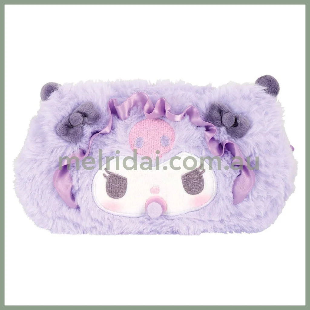 SANRIO | Kuromi Mascot Face Cosmetic Pouch Pen Case 180×80×70mm (Baby)