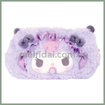 SANRIO | Kuromi Mascot Face Cosmetic Pouch Pen Case 180×80×70mm (Baby)