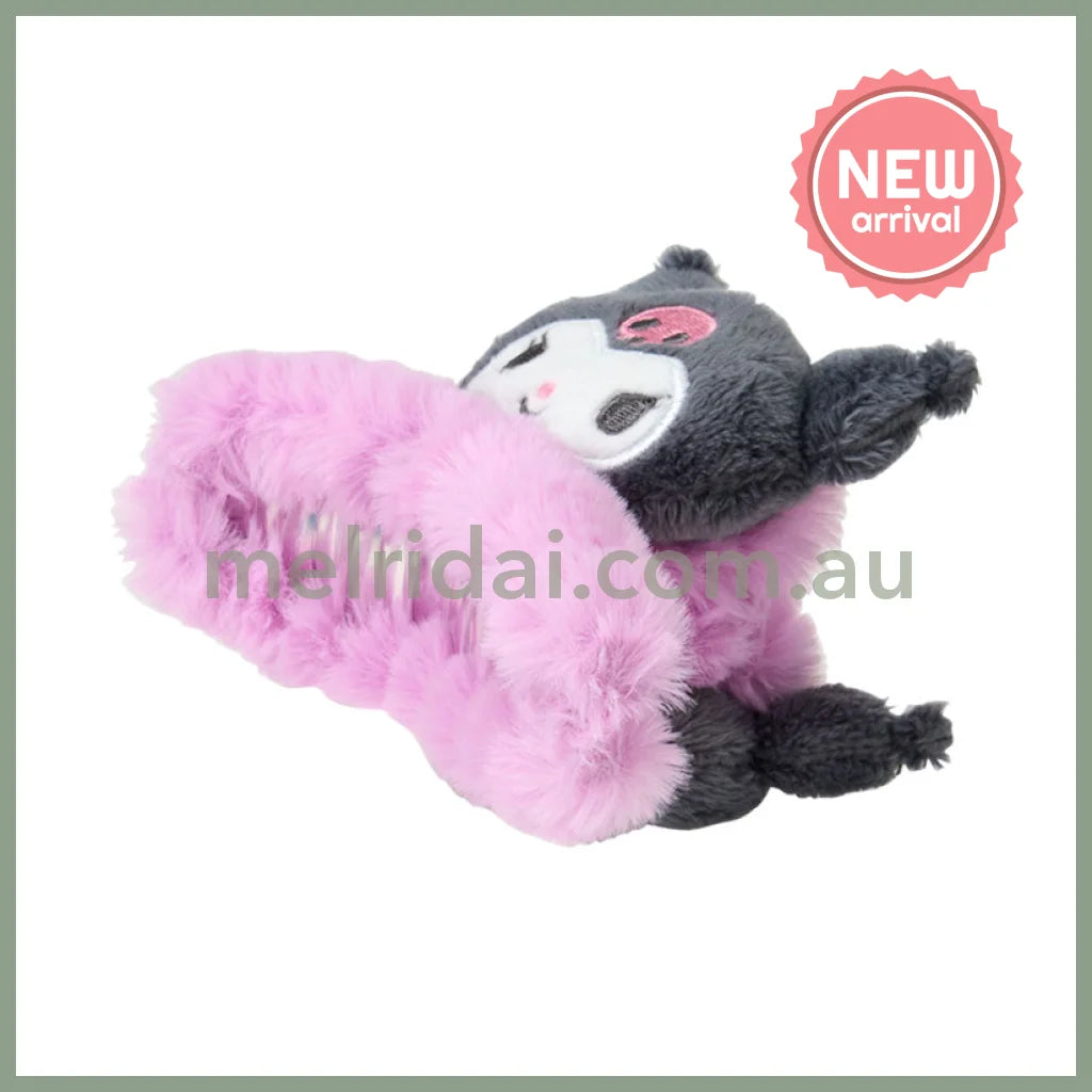 SANRIO | Kuromi Mascot Hair Claw Clip 120×80×80mm (Fluffy Face)