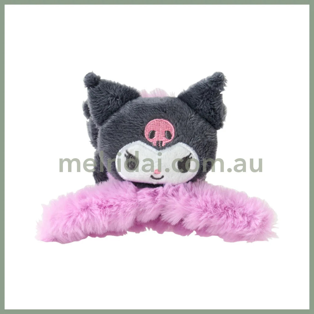 SANRIO | Kuromi Mascot Hair Claw Clip 120×80×80mm (Fluffy Face)