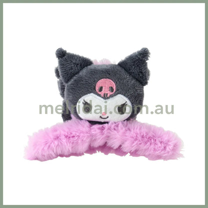 SANRIO | Kuromi Mascot Hair Claw Clip 120×80×80mm (Fluffy Face)