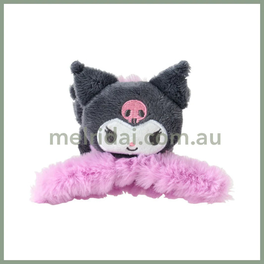 SANRIO | Kuromi Mascot Hair Claw Clip 120×80×80mm (Fluffy Face)