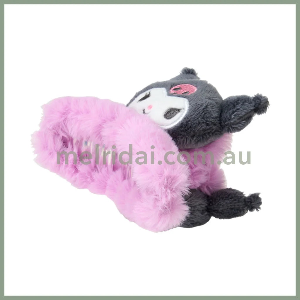 SANRIO | Kuromi Mascot Hair Claw Clip 120×80×80mm (Fluffy Face)