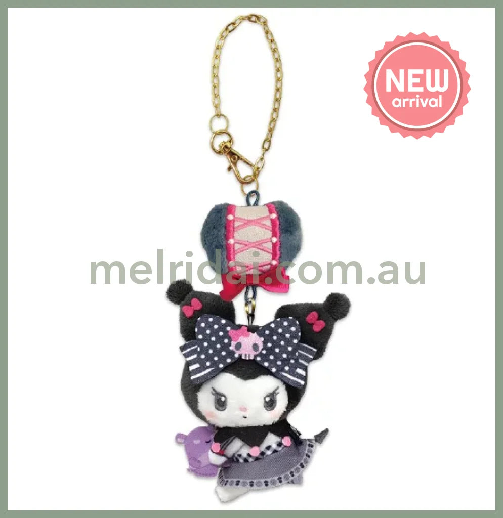 SANRIO | Kuromi Mascot Holder Bag Charm 20cm Approx. (My Melody 50th Anniversary & Kuromi 20th Anniversary/Black Pink