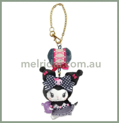 SANRIO | Kuromi Mascot Holder Bag Charm 20cm Approx. (My Melody 50th Anniversary & Kuromi 20th Anniversary/Black Pink