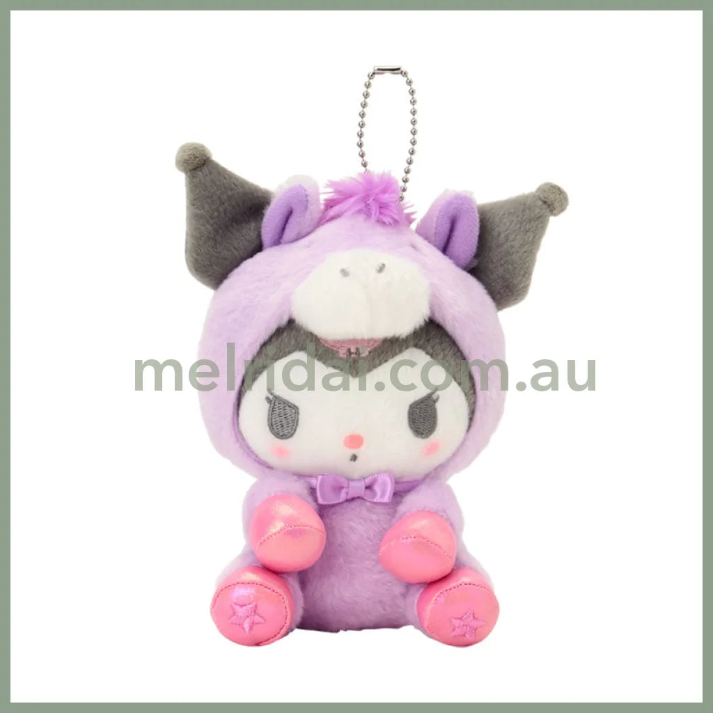SANRIO | Kuromi Mascot Holder Bag Charm Plush Keychain 100×110×140mm (New Year Zodiac Year of Horse)