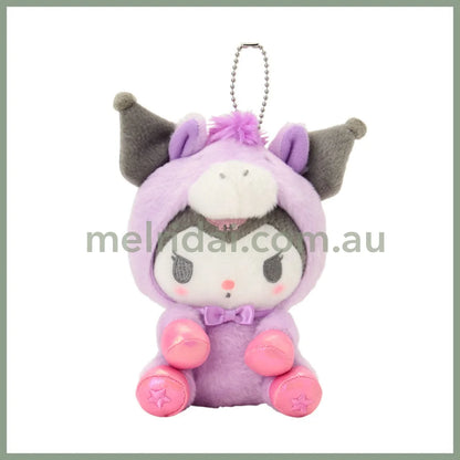SANRIO | Kuromi Mascot Holder Bag Charm Plush Keychain 100×110×140mm (New Year Zodiac Year of Horse)