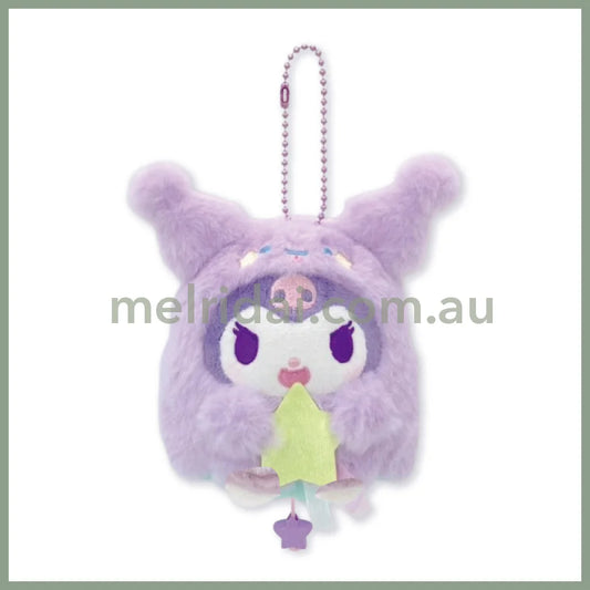 SANRIO | Kuromi Mascot Holder Bag Charm Plush Keychain 120×125×80mm (Halloween Starry Ghost)