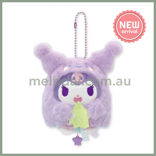 SANRIO | Kuromi Mascot Holder Bag Charm Plush Keychain 120×125×80mm (Halloween Starry Ghost)