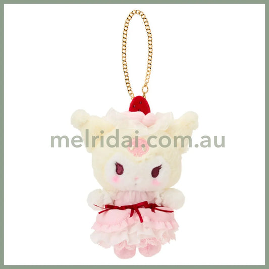 SANRIO | Kuromi Mascot Holder Bag Charm Plush Keychain 120×75×160mm (Strawberry Shortcake)