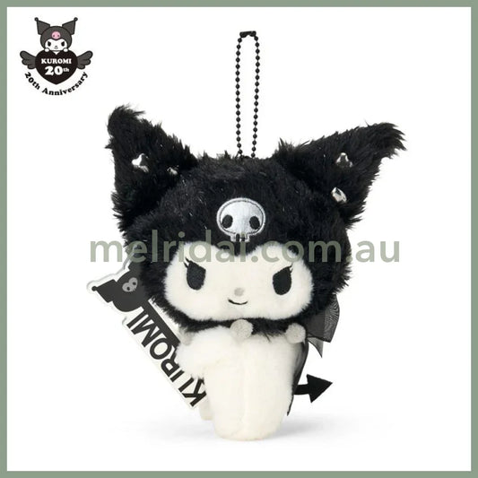 SANRIO | Kuromi Mascot Holder Bag Charm Plush Keychain 140×70×160mm (Kuromi’s Special Key 20th Anniversary Dress)