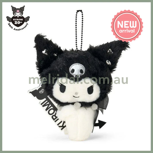 SANRIO | Kuromi Mascot Holder Bag Charm Plush Keychain 140×70×160mm (Kuromi’s Special Key 20th Anniversary Dress)