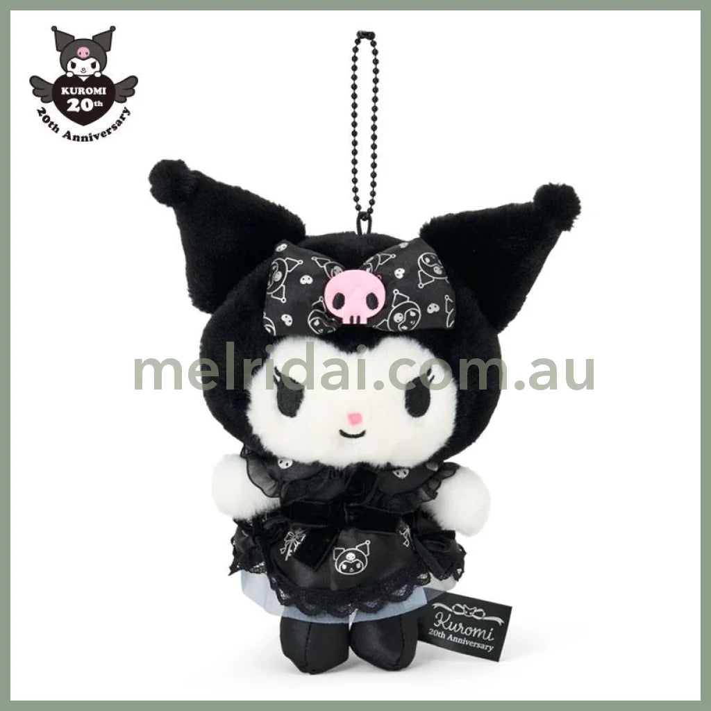 SANRIO | Kuromi Mascot Holder Bag Charm Plush Keychain 140×70×160mm (Kuromi’s Special Key 20th Anniversary Dress)