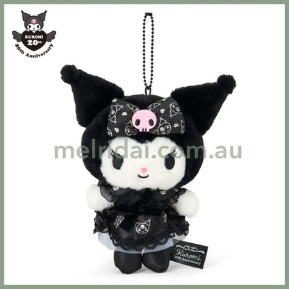 SANRIO | Kuromi Mascot Holder Bag Charm Plush Keychain 140×70×160mm (Kuromi’s Special Key 20th Anniversary Dress)