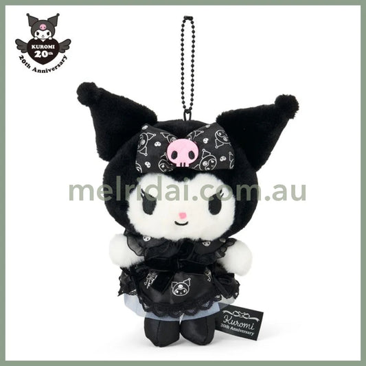 SANRIO | Kuromi Mascot Holder Bag Charm Plush Keychain 140×70×160mm (Kuromi’s Special Key 20th Anniversary Dress)