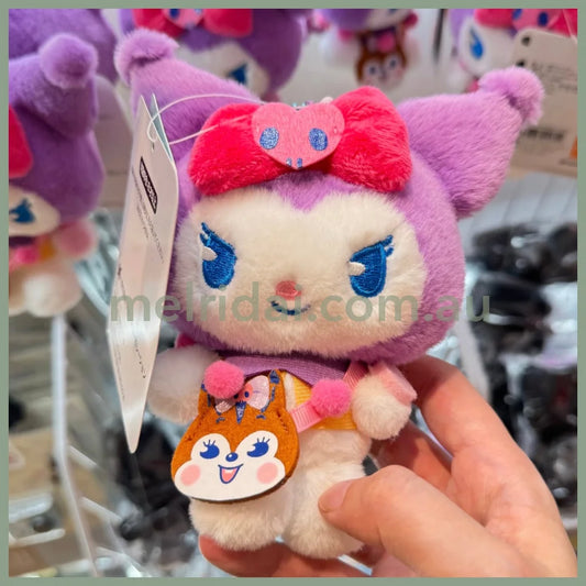 SANRIO | Kuromi Mascot Holder Bag Charm Plush Keychain 145×115×80mm (Retro Japanese Candy Kuppy Ramune)
