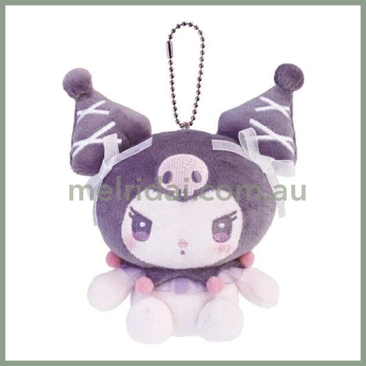SANRIO | Kuromi Mascot Holder Bag Charm Plush Keychain 70×95×145mm (Ballet Core)