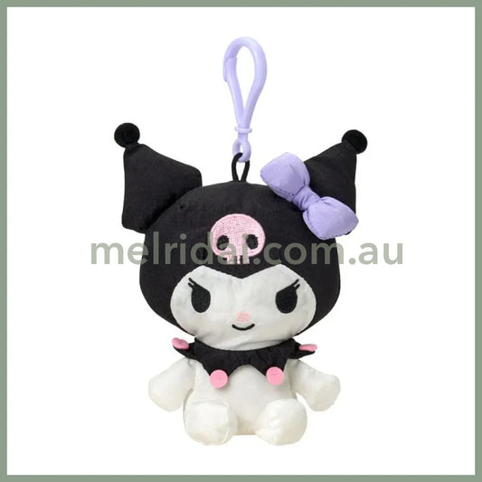 SANRIO | Kuromi Mascot Holder Plush Keychain 10cm x 9cm x 12cm (Fluffy Kids/Fuwasha Kids)