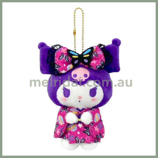 Sanrio | Kuromi Mascot Holder Plush Keychain 11×6×15Cm (Butterfly Kimono)