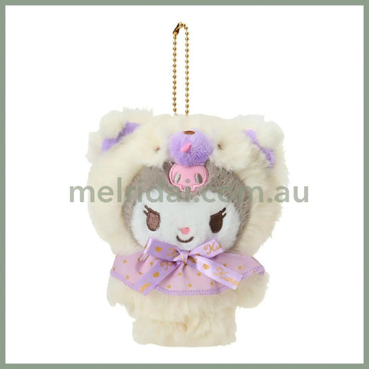SANRIO | Kuromi Mascot Holder Plush Keychain 13×8×14cm (Fuwamosa Doll)