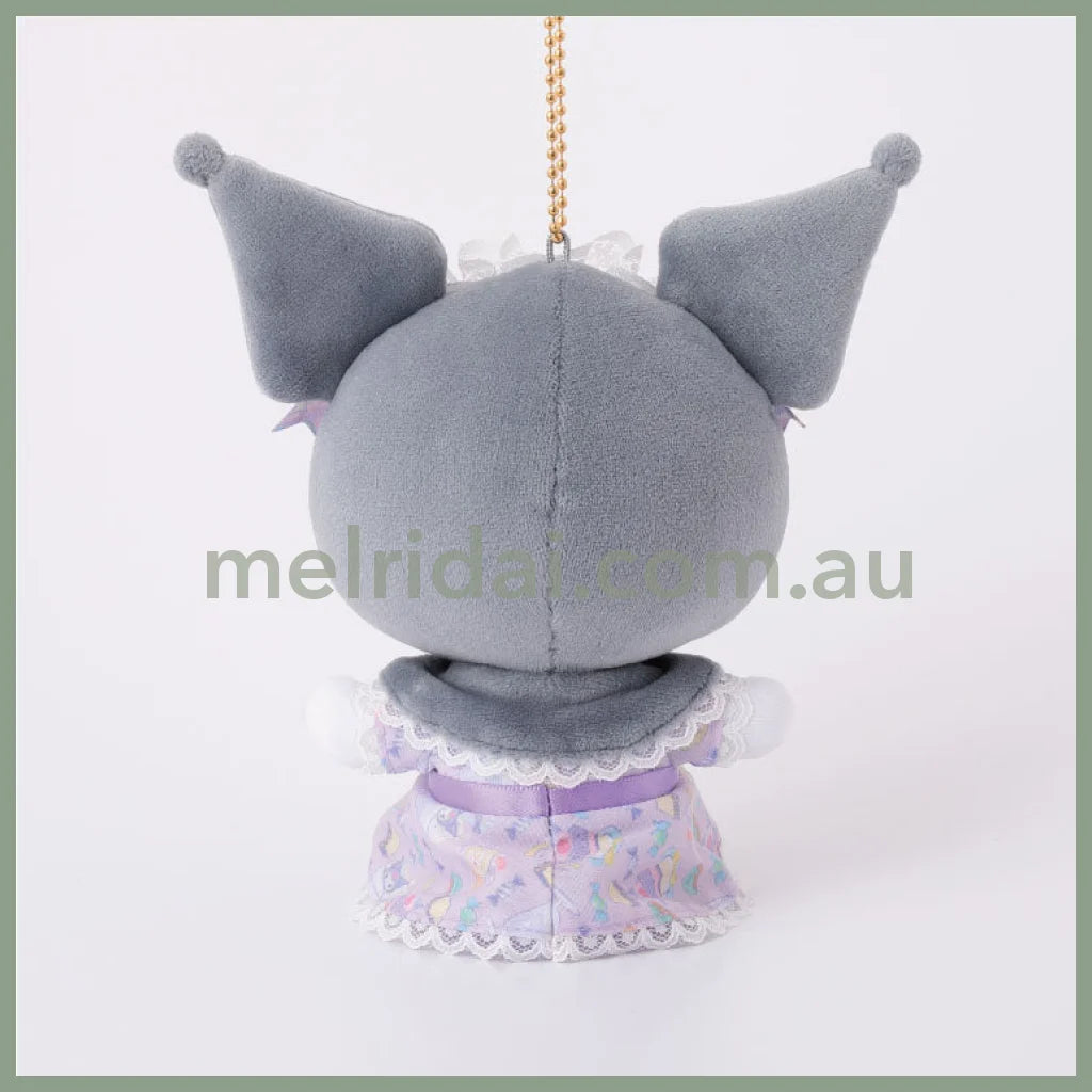 SANRIO | Kuromi Mascot Holder Plush Keychain Bag Charm 100mm Approx. (Romantic Sweets)