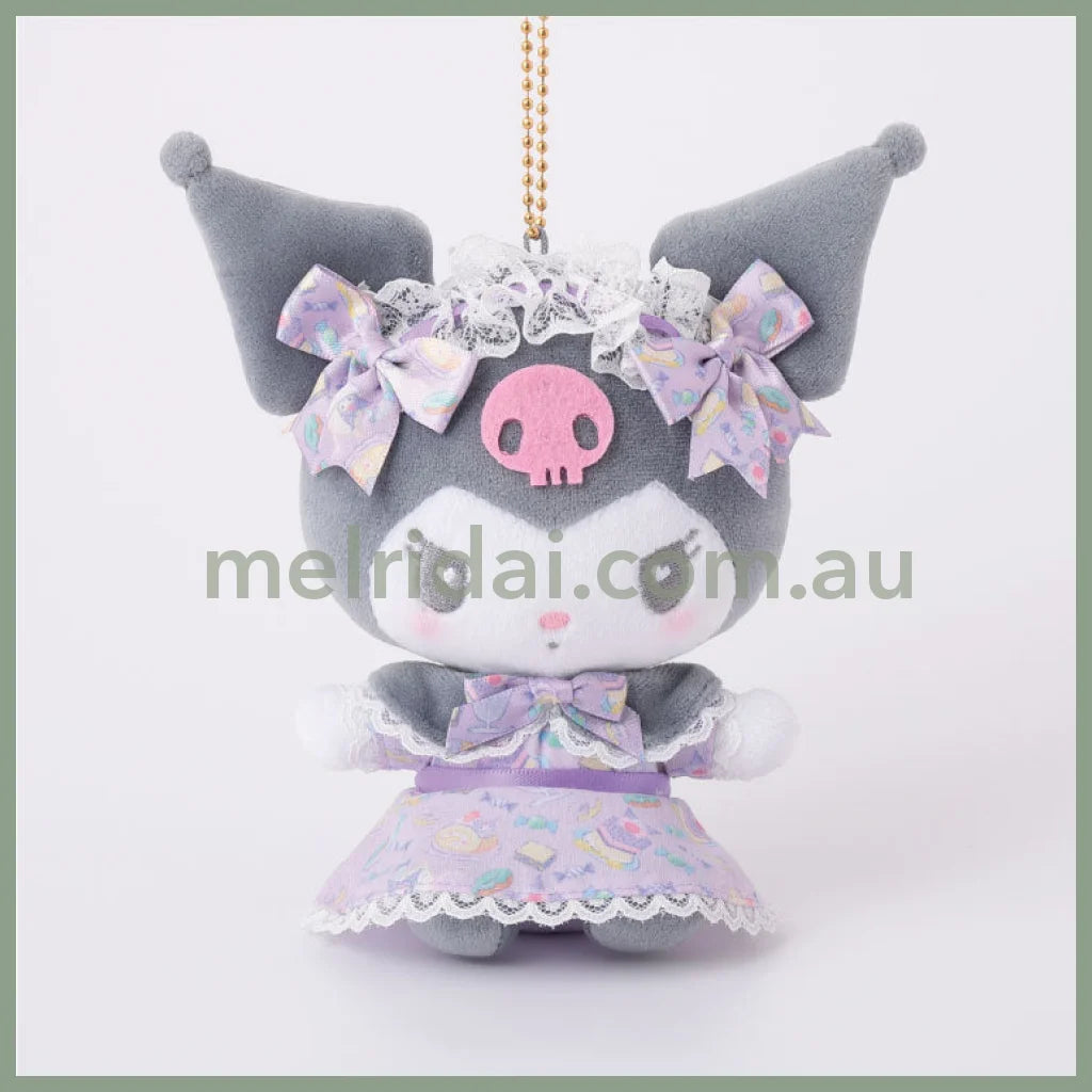 SANRIO | Kuromi Mascot Holder Plush Keychain Bag Charm 100mm Approx. (Romantic Sweets)