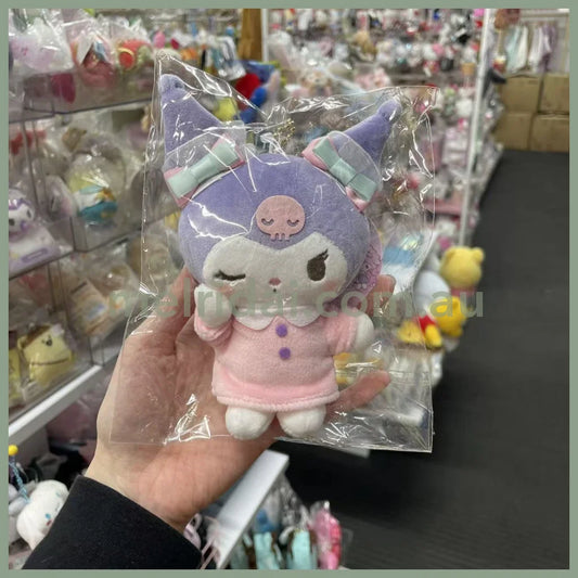 SANRIO | Kuromi Mascot Holder Plush Keychain Bag Charm 10cm Approx. (Pyjama Party)