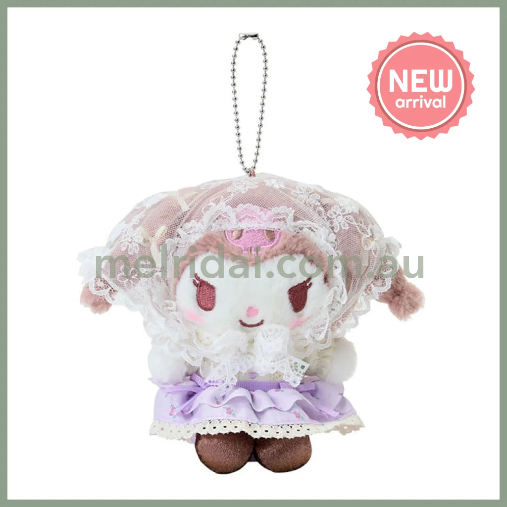 SANRIO | Kuromi Mascot Holder Plush Keychain Bag Charm 125×85×150mm (Forest Lace)