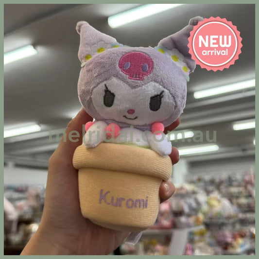 SANRIO | Kuromi Mascot Holder Plush Keychain Bag Charm 13 x 7.5 x 7cm (Pot / Plant)